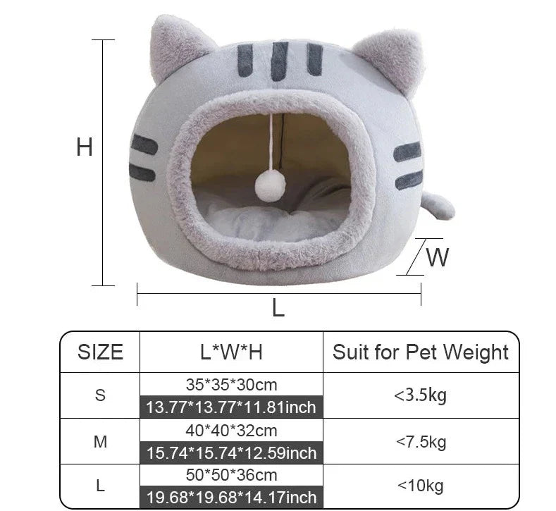 Paws & Claws Winter Cozy Cat House