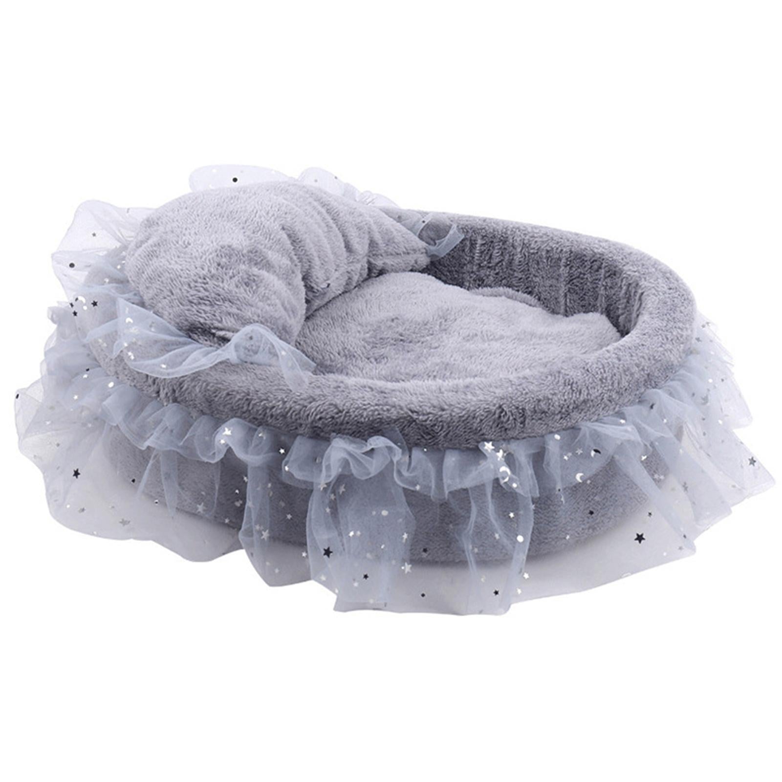 Paws & Claws Round Lace Princess Cat Bed